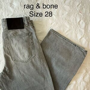 rag & bone ruth wide leg jeans in color pearl
